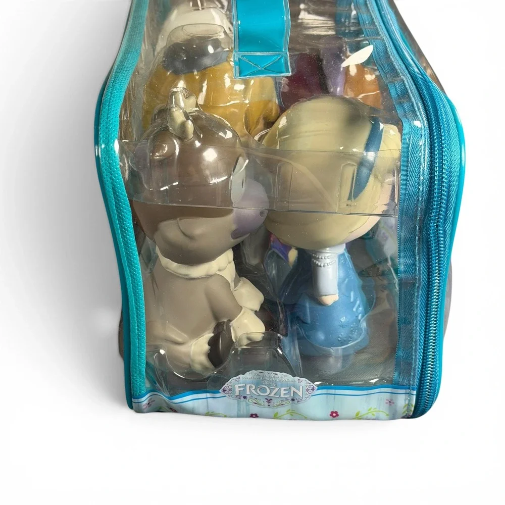 Disney Frozen Bath Toy Set Elsa Anna Olaf Sven Kristoff 5 Piece Case